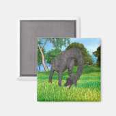 Langhals-Dinosaurier-Dschungel-Abenteuer Magnet (Vorderseite/Rückseite)