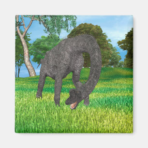 Langhals-Dinosaurier-Dschungel-Abenteuer Magnet