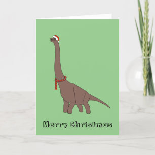 Langhalsdinosaurier Brachiosaurus Weihnachtsspecia Feiertagskarte