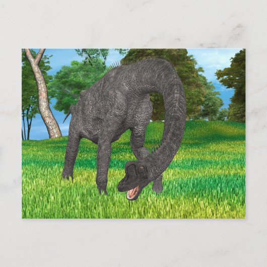 Langhalsdinosaurier-Dschungel-Abenteuer Postkarte (Vorderseite)
