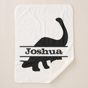 Langhalsdinosaurier Personalisierter Name Silhouet Sherpadecke