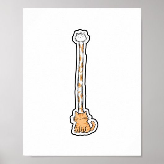 Langhalskatze Poster (Vorne)