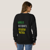 Langhantel, Kniebeugen, Battlestar Sweatshirt (Schwarz voll)