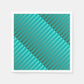 Langholz - Türkis und Zinngrau Serviette (Vorderseite)