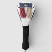 Langhorn Bull Skull beschädigt getragene Texas Fla Golf Headcover (Vorderseite)
