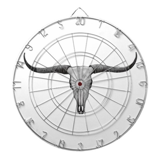 Langhorn Skull Dartscheibe (vorne)