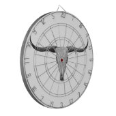 Langhorn Skull Dartscheibe (Vorderseite Links)