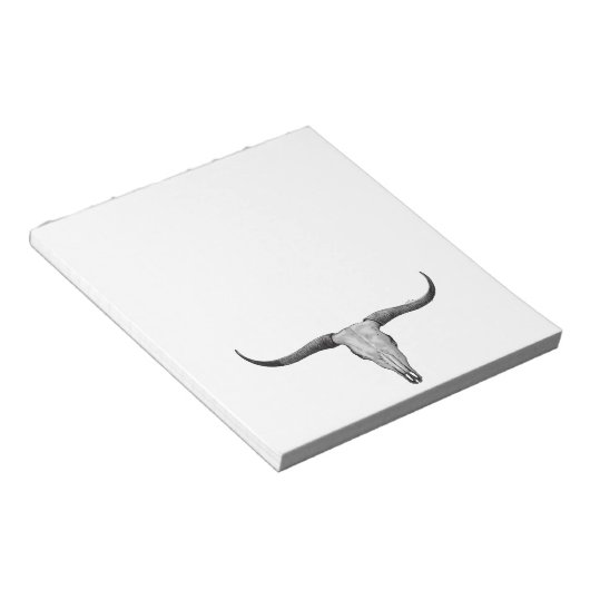 Langhorn Skull Notizblock (angewinkelt)