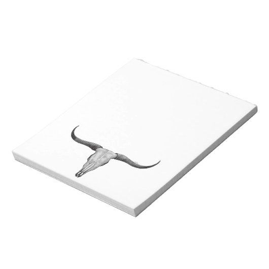 Langhorn Skull Notizblock (Rotiert)