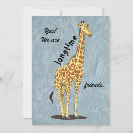 Langjährige Freunde - mit Giraffenbild Feiertagskarte