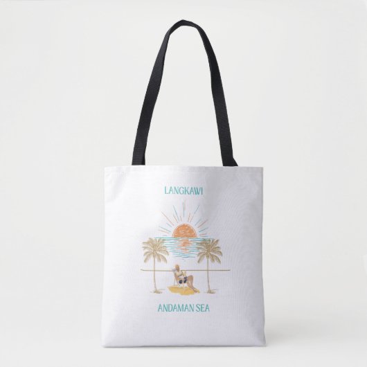 Langkawi Andaman-Meer Retro-Chic Tasche (Vorderseite)