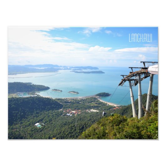 Langkawi Cable Car Aeriel View Travel Souvenir Fotodruck (Vorne)