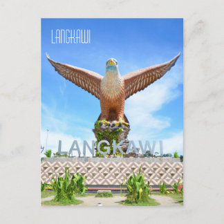 Langkawi Eagle Skulptur Malaysia Reisekarte Postkarte