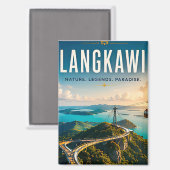 🌿 Langkawi Malaysia Insel-Abenteuer  🌉 Magnet (Vorderseite/Rückseite)
