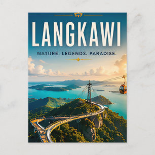 🌿 Langkawi Malaysia Insel-Abenteuer 🌉 Postkarte