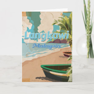 Langkawi Malaysia Vintages Urlaubspenster Feiertagskarte