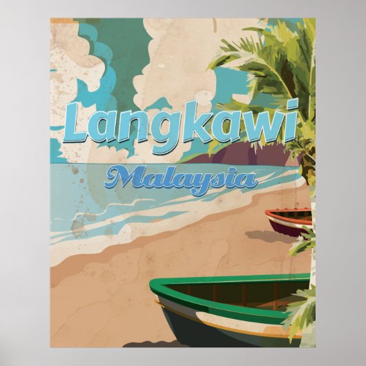 Langkawi Malaysia Vintages Urlaubspenster Poster (Vorne)