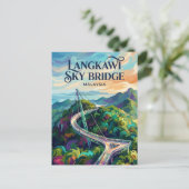 Langkawi Sky Bridge Malaysia Postkarte (Stehend Vorderseite)