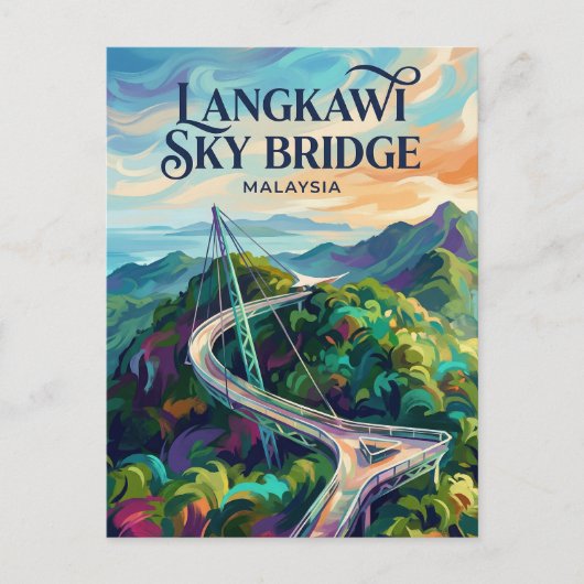 Langkawi Sky Bridge Malaysia Postkarte (Vorderseite)