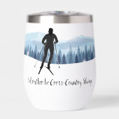 Langlauf-Design Thermalwine Tumbler (Vorderseite)