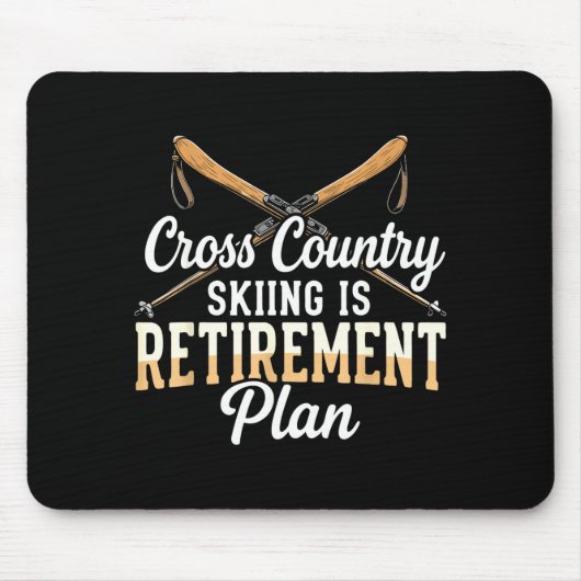 Langlauf ist Ski-Rentner Männer Mousepad (Vorne)