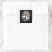 Langlauf Quadratischer Aufkleber (Tasche)
