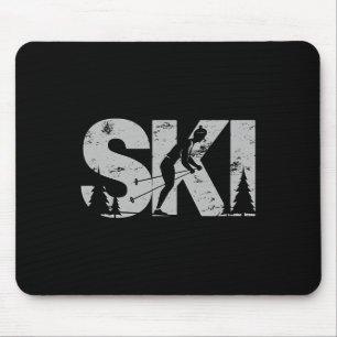 Langlauf-Ski Cool Skifahren Nordic Skifahrer Gesch Mousepad