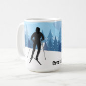 Langlauf-Ski-Design-Kaffeetasse Kaffeetasse (Vorderseite Links)