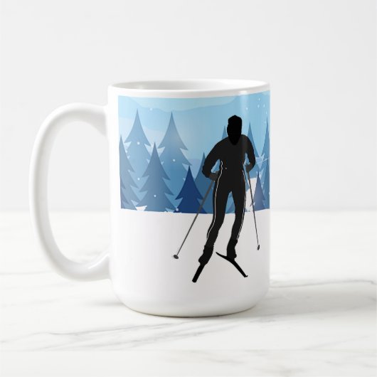 Langlauf-Ski-Design-Kaffeetasse Kaffeetasse (Links)