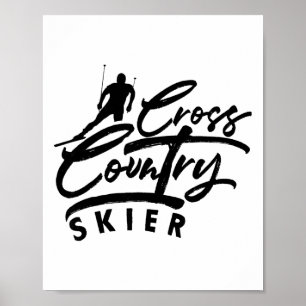 Langlauf Skifahrer Xc Ski Wintersport Schnee Poster