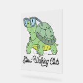 Langlaufen Club Niedlich Funny Turtle Acrylschild (Winkel)