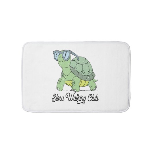 Langlaufen Club Niedlich Funny Turtle Badematte (Vorderseite)
