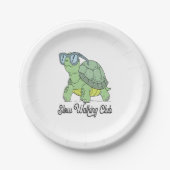 Langlaufen Club Niedlich Funny Turtle Pappteller (Vorderseite)