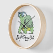 Langlaufen Club Niedlich Funny Turtle Uhr (Winkel)