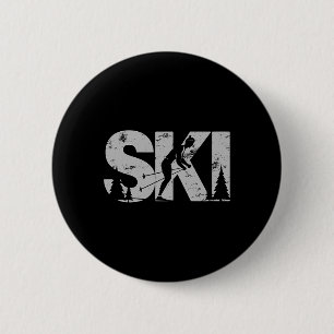 Langlaufen Cool Skifahren Nordic Skier Geschenk Wo Button