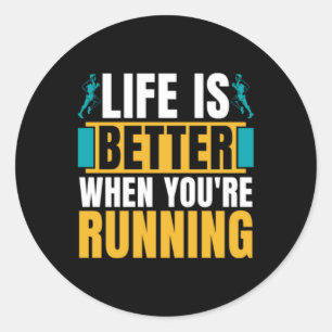 Langlaufen ist besser, wenn Athletik Runder Aufkleber