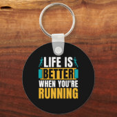 Langlaufen ist besser, wenn Athletik Schlüsselanhänger (Vorderseite)