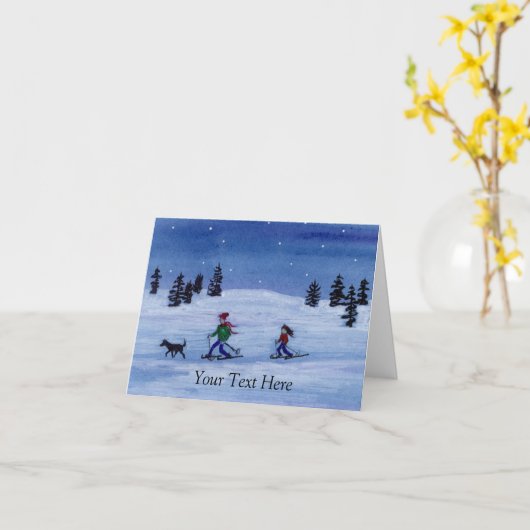 Langlaufen Karte (Gelbe Blume)