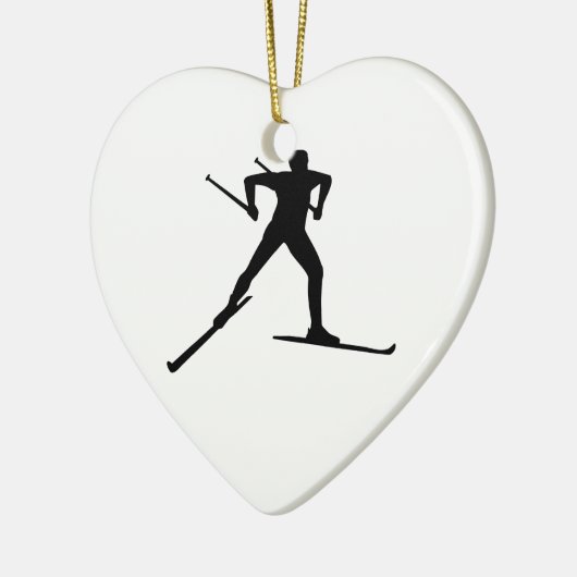 Langlaufen Keramikornament (Links)