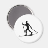 Langlaufen Magnet (Vorderseite/Rückseite)