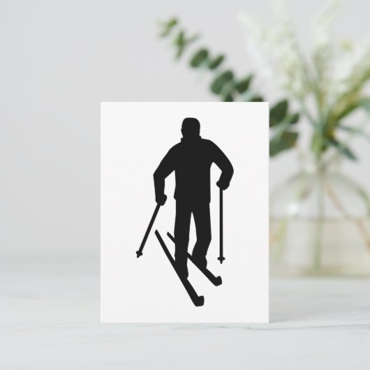 Langlaufen Postkarte (Stehend Vorderseite)