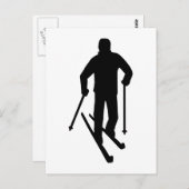 Langlaufen Postkarte (Vorne/Hinten)