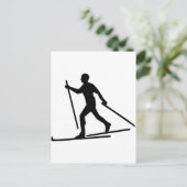 Langlaufen Postkarte (Stehend Vorderseite)