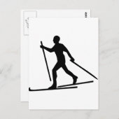 Langlaufen Postkarte (Vorne/Hinten)