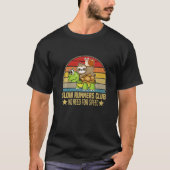 Langläufer Club Keine Need for Speed Sloth Turtle T-Shirt (Vorderseite)