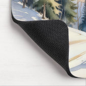 Langläufer im Winterwald Mousepad (Ecke)