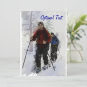 Langläufer - individuell anpassbar einladung (Stehend Vorderseite)