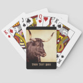 Langläufer Kuh fügen Sie Ihren Text personalisiert Spielkarten (Rückseite)