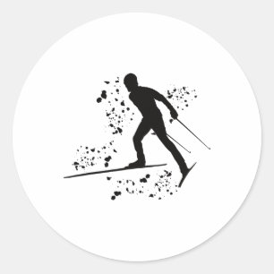 Langläufer Nordic Xc Skifahren _16 Runder Aufkleber