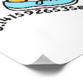 Langläufer-Pi-Symbol © Funny Pi Typ Poster (Ecke)